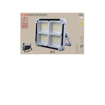 Ct-4698 200w Solar Led Projetör 1 Adet Beyaz Işık