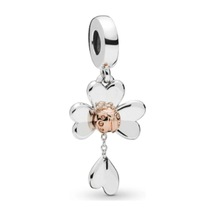 Nur Silver Uğur Böceği Ve Çiçek Gümüş Charm Nur-bl00194