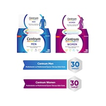 Centrum Women Multivitamin 30'lu Tablet + Centrum Men Multivitamin 30'lu Tablet
