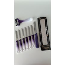 Solingen 6 Ebruli Mor Meyve Bıçağı. Soyacak ve Doğrama Bıçak Set