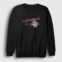 Presmono Unisex Awesome Green Day Sweatshirt Siyah