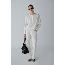 Suud Collection Ekru Effortless Straight Jean