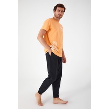 Rolypoly Venice Beach Sarı Erkek Kısa Kol Pijama Takım