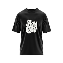 24-7 Stay Cool Siyah Baskılı Erkek T-shirt