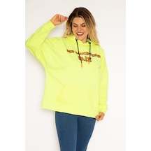 Şans Kadın Fosfor Dijital Baskılı Kapşonlu Sweatshirt 65n35162-fosfor Çok Renkli