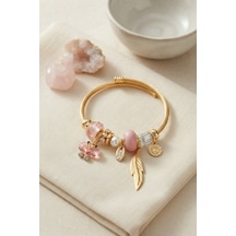 Pembe Model Charmlı Bileklik Tj-bb8737 Altın - Çok Renkli