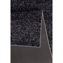 Plato Halı Parantez Saltanat Lüks Oturma Odası, Salon, Antre, Yıkanabilir Polyester Kaymaz Taban Antrasit Halı