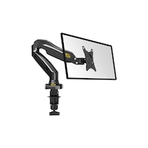 Nb F80 17-27 İnç Gazlı Amortisörlü Monitör Kolu Hareketli Masa Montaj Aparatı Siyah