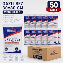 Teksomed 30x80 Steril Gazlı Bez 50 Adet