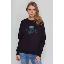 Avenged Sevenfold Baskılı Siyah Kadın Sweashirt (528419494)