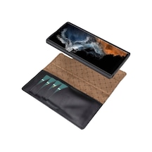 Bouletta Samsung Galaxy S22 Ultra Uyumlu Deri Cüzdanlı Kılıf Rst1