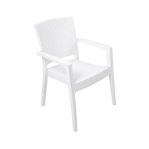 Depootoptan Mandella Zeus Rattan Koltuk (4 Adet) Beyaz