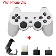 Beyaz Klipsli Kablosuz Gamepad Android Telefon/pc/ps3/tv Kutusu Joystick 2.4g Joypad Oyun Denetleyicisi Xiaomi Akıllı Telefon İçin Oyun Aksesuarları
