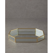 English Home Luxury Cam Dekoratif Tepsi 32x23x4 Cm Gold