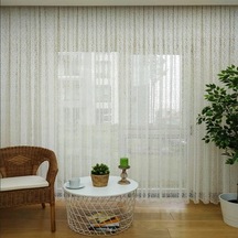 Evdepo Home Kırık Beyaz Sık Pileli Tül Perde 130 X 240 Cm Çok Renkli