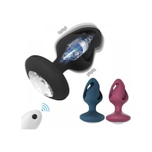 Carmine Wireless Kumandalı 10 Modlu Su Geçirmez Titreşimli Anal Vibratör Plug Kırmızı