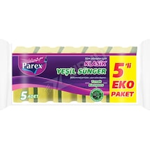 2 Adet Parex Klasik Yeşil Sünger Oluklu 5'li