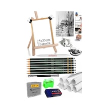 Dereceli Kurşun Kalem Seti 25x35 Duralit Masaüstü Drawing Şövale Set Resim Kağıdı Kalem Uzatma Gölgelendirme Dağıtıcı