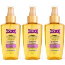 Bioblas Keratin Kolajen Onarıcı Dolgunlaştırıcı Saç Bakım Yağı 3 X 100 Ml