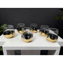 Çnr Home Collection Lav Titanyum Gold Kisa Bardak Gold
