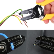 Profesyonel Kablo Soyma Pensesi 160 Mm Tel Soyucu Tel Kesici Kablo Sıyırma Pensesi Çok Amaçlı Elektrikçi Pensesi 0.6-2.6 Mm Kablo Soyucu Kablo Kesme El Aleti Elektrik Elektronik Tamir Pensesi