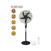 Cata Ct-3021 45 Cm 5 Pervaneli 50 Watt 3 Kademe 145 Cm Ayaklı Vantilatör