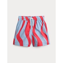 Marks & Spencer Dalga Desenli Yüzme Şortu T88000048 Mavi