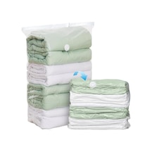 2As Aee 2'li Jumbo Boy Vakumlu Hurç 90x130x45 Tabanlı Yorgan Yastık Kıyafet Kışlık Büyük Boy Saklama Depolama Poşeti 12 Gri