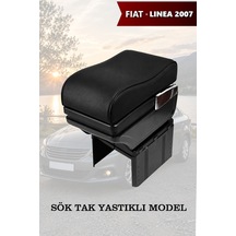 Fiat Linea 2007 Uyumlu Siyah Renk Küllüklü Kol Dayama Bardaklıklı Lüks Tip