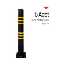 5'li Sabit Metal Direk Seti, Metal Duba 75 X 9 Cm-3595
