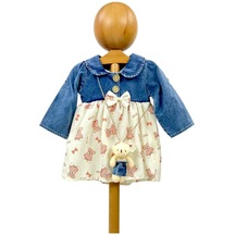 Kız Bebek Elbise Kot Bebek Elbisesi Oyuncaklı 001