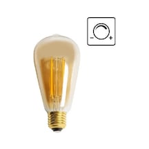 Cata 6w Ct-4313 Rustik Uzun Filament Dimlenebilir Led Ampul St64 - Sarı Işık 2700k