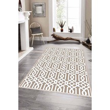Bej Spor Kaymaz Tabanlı Makinede Yıkanabilir Halı Lb001n11