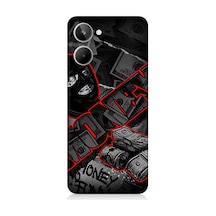 Realme 10 Uyumlu Pembe Ağaç Desenli Silikon Kılıf