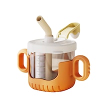 Dolıty Damlatmaz Bardak 10 Oz Karikatür Taşınabilir Turuncu