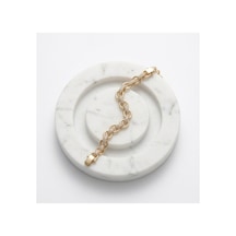 Çelik Pinterest Gold Gümüş 2 Renkli Kadın Bileklik Gümüş - 891545498 Gümüş