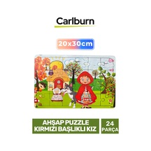 Özel Üretim Zeka Geliştirici Öğretici Göz Koordinasyonu Ahşap Puzzle Kırmızı Başlıklı Kız 24 Parça