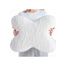Doqu Visco Kelebek Yastık 055x046 Beyaz