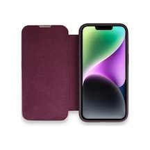 Newface Apple İphone 14 Pro Kılıf Dolpin Kapaklı - Derin Mor