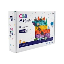 Kzl Mini Magnetic Arabalı Manyetik Yapı Blokları Seti 3.75 Cm 64 Parça Ch1521