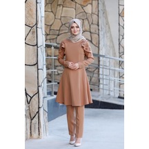 İbrahim Burak Etiler Collection Pelerinli Takım Elbise Mc0034 Taba
