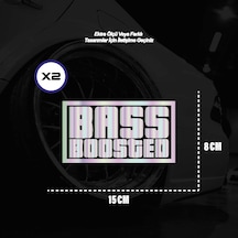 Bass Boosted Motosiklet Araba Laptop Sticker Yapışkanlı Folyo Hologram