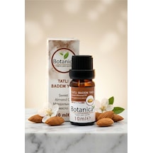 Botanica %100 Saf Tatlı Badem Yağı Soğuk Sıkım Bebek Masajı Hassas Cilt Nemlendirici Bitkisel 10 Ml 10 ML