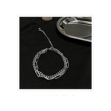 Japonya Ve Güney Kore Bayanlar Erkek Çiftler Çiftler Kız Solmayan Basit Hip Hop Vahşi Çift Zincir Paslanmaz Çelik Bilezik