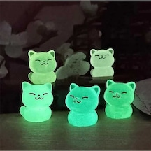 Pazly Parlayan 5'li Kedi Figür Seti - 110 Karakter Gece Aydınlatma Dekoru