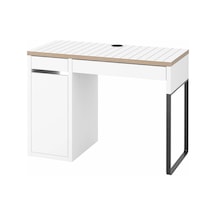 Çalışma Masası Mıcke Meridyendukkan Beyaz-antrasit Renk 105x50 Cm Ev-ofis Çalışma Ünitesi