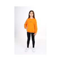 Toontoy Kids Toontoy Kız Çocuk Respect Baskılı Taytlı Takım Turuncu
