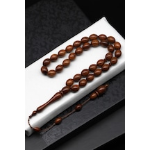 Alibaba Doğaltaş Kuka Ağacı Tesbih 9 X 12 Mm Arpa Kesim - T-1619