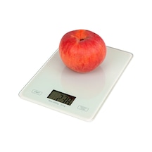 Kosona Beyaz Mutfak Dijital Terazi - 5kg/1g Hassas Sensor, Cam Platform, Birim Dönüşümü Pil Dahil Değil Çok Renkli