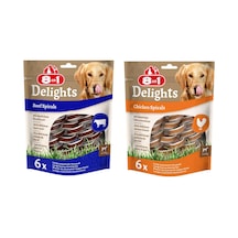 8in1 Delights Spirals 2 Çeşit Tavuklu + Biftekli Karma Burgu Ödül 6 Lı X 2 Adet